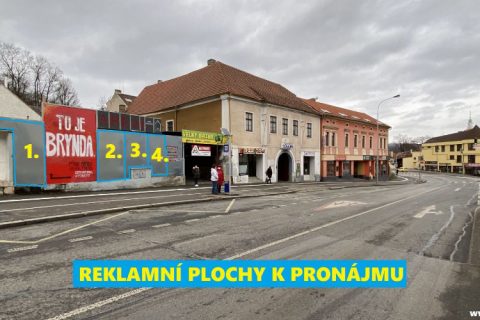 KOMPLETNĚ PRONAJATO za měsíc – Reklamní plochy, Beroun – centrum, Plzeňská 28